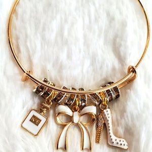 White and Gold Bangle